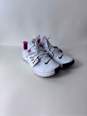 Nike Free Metcon 2 White Fuchsia Lace Training Shoes  Women's Size 9.5 See Pics
